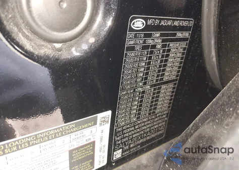 2019 Land Rover Range Rover Velar P250 z USA, uszkodzony, nr VIN SALYA2EX1KA201140